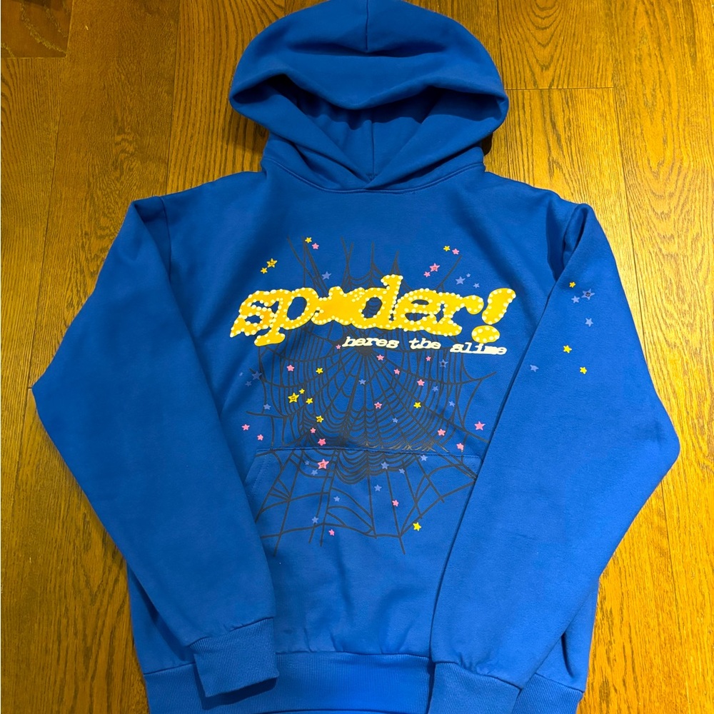 Sp5der Marina Blue Hoodie L